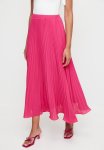 Frill Hem Pleated Skirt - Hot Pink