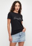 Sissy Boy Amalfi: Regular Fit Bling Logo Top - Black