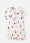 Cotton On The Short Sleeve Zip Romper - Vanilla merry Xmas Icons