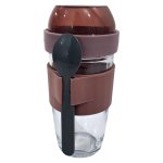 Consol Layer Luc Cup With Spoon Purple 480ML