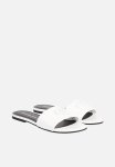 Calvin Klein Flat Sandal Slide Hw - White