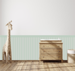 Wooden Panel Wall Sticker- Sage Green