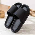 Men's Solid Eva Slides Casual Non Slip Slippers Open Toe Shoes For Indoor Outdoor Beach Shower