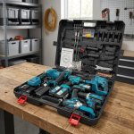 6-PIECE Power Tools Set Cordless Brushless Drills