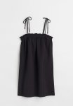 Waffled Jersey Dress - Black