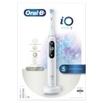 Oral-B IO7 Electric Rechargeable Toothbrush 1 White Handle With Premium Travel Case