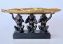 3 Monkeys Holding Gold Leaf Tray 25X52X13CM