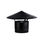 Chinese Cowl 375 Mm Round Base Black - Mild Steel