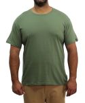 Mens Plain Cotton Crew Neck Tee - 10XL Olive