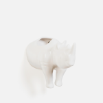 Rhino Wall Planter - Horn - Gloss White