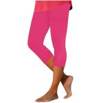 Breaise Capri Leggings For Women Scalloped Hem Slim Fitted Workout Pants Stretchy Seamless Compression Capri Pants