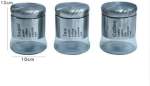 Zs - Set Of 3 Pieces Stainless Steel Airtight Storage Jar Set