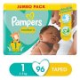 Pampers New Baby Size 1 Jumbo Pack 96 Nappies