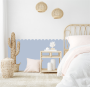 Scalloped Panel Wall Sticker- Dusty Blue