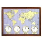 Rhythm Battery-operated Time Zone Wall Clock 43 Cm X 60 Cm