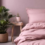 200 Thread Count 100% Cotton Kids Duvet Cover Set Dusty Pink - Double 200X200CM