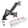 Equip 650121 Interactive Dual Monitor Gas-spring Desk Mount For 17-32 Inch Screens