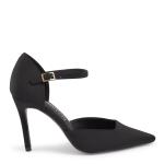 Black Lycra Closed Toe Heels