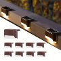 4pcs/8pcs/128pcs/24pcs Solar Wall Lamp Garden Outdoor Waterproof Staircase Light With Light Control Used For Garden Courtyard Porch Wedding Party Decoration Eid Al-Adha Mubarak