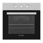 ELBA 60CM Black Multifunction Electric Oven With Stainless Steel Panel And Glass Finish - T60-3