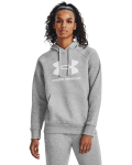 Under Armour Women Rival Fleece Big Logo Hoodie Gray Light Heather white - Gray Light Heather white 2XL