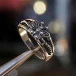 Vintage Hollow Butterfly Butterfly Ring Elegant Finger Ring Jewelry Accessories Birthday Gift