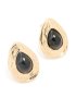 Goldair Gold Textured Pear Stud Earrings