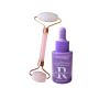 Real Rose Quartz Facial Roller With Retinol Wrinkle Serum