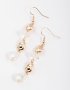 Goldair Gold Organic Beaded Drop Earrings