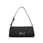 K signature Elongated Shoulder Bag -black gold