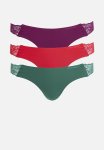 Cotton On Party Pants Seamless G String Brief 3PK-PINE RASPBERRY BOYSENBERRY
