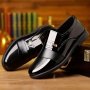 Men's Summer Casual Faux Loafers - British Style Black Slip-On Versatile For Business & Casual Attire