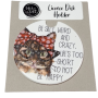 Be Silly Weird And Crazy - Licence Disk Holder With Brown Cat
