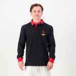 Old Dalian Union Ls Rugby Jersey-black - 4XL