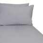 Easy Care Polycotton 144 Thread Count DUVET COVER SET - Grey - Single 130 X 200CM