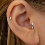 1 Pair Dainty Cute Zirconia Stud Earrings For Women Simple Style Elegant Drop Ear Jewelry Lovely Fashion Accessory