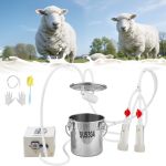 Vevor Goat Milking Machine 0.8 Gal 3 L Food-grade Stainless Steel Bucket With 5200 Mah Rechargeable Battery 2 Teat Cups Cordle