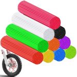 Gctwfyk 160 Pcs Bike Spoke Skins 10 Mixed Colors Bicycle Spoke Covers Dirt Bike Rim Wraps Protector For Motorcycle Bicycle Wheel