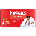 Huggies Dry Comfort Size 4 Disposable Nappies 56 Pack