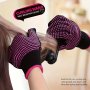 Professional Heat Resistant Gloves With Silicone Bumps: Suitable For Hot Irons Hair Dryers And Other Heating Tools - One Size Fits All