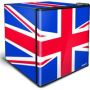 Husky 46L Counter-top MINI Fridge - Solid Door - Union Jack Flag