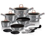 Berlinger Haus 15 Piece Marble Coating Cookware Set - Moonlight Edition - Smartware
