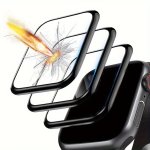 3PCS PACK Explosion-proof & Full Coverage Screen Protector Curved Composite Film With Black Edge Compatible With Apple Watch Sui