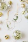 Acrylic Christmas Decorations - Golden Initial