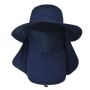 Fishing Hat For Men & Women Outdoor Sun Protection Wide Brim Hat-navy Blue