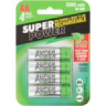 Power Aa Rechargeable Batteries 4 Pack