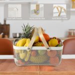 Senza Wire Storage Basket With Wooden Handles