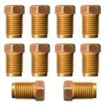Kpfileh 10PCS 3 16 Car Brake Line Fittings M10 X 1.0 Thread Metric Invert Flare Nut Steel Car Brake Line Tubing Fittings Univers