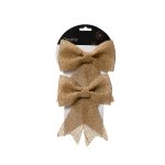 Polyester Bow Set Of 2 15X17CM - Gold