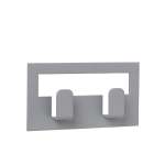 Double Towel Hook In Sharkskin-grey 110MM Large Vindo